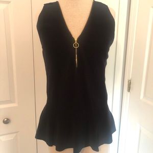 INC Ribbed Sweater Peplum Tank